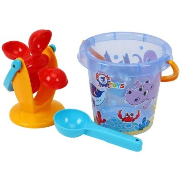 Игрушка Набор для игры с песком и водой ведерко, лопатка, мельница  KM0105