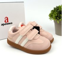 Кроссовки для девочки розовые на двух липучках Apawwa