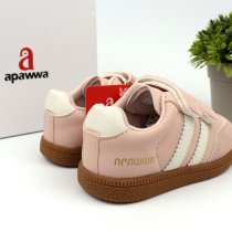 Кроссовки для девочки розовые на двух липучках Apawwa