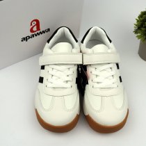 Кроссовки для мальчика и девочки белые на липучках Apawwa