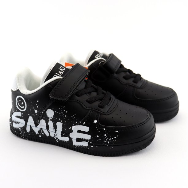 Дитячі сліпони чорні Smile з липучкою тм BiKi (27-32)
