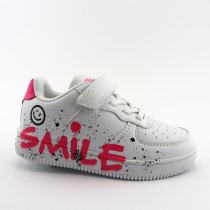 Білі сліпони на дівчинку Smile липучка тм BiKi (27-32)