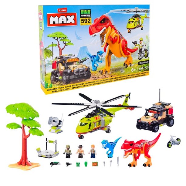 Конструктор Zuru Max Dino Adventure 592 деталі, коробка 8*55*38см