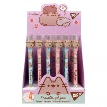 Ручка гелевая YES Pusheen Пиши-стирай, 0.5 мм, синяя, для письма