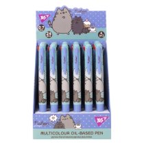 Автоматическая шариковая ручка YES Pusheen, 4 цвета, 0.7 мм, для обучения