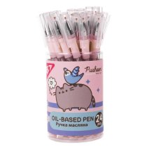 Ручка шариковая YES Pusheen, синяя паста, 0.7 мм, канцтовары