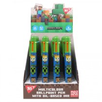 Ручка шариковая автоматическая YES Minecraft, 6 цветов, 0.7 мм, для школы