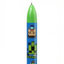 Ручка шариковая автоматическая YES Minecraft, 6 цветов, 0.7 мм, для школы