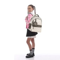 Рюкзак GoPack Education Beige Polka Dots, для школы, удобный дизайн