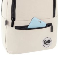 Рюкзак школьный бежевый GoPack Education Teens, для старшеклассников, 12 лет