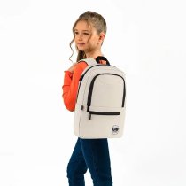 Рюкзак школьный бежевый GoPack Education Teens, для старшеклассников, 12 лет