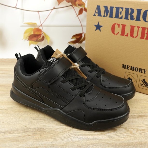 Демисезонные черные кроссовки для мальчика American Club
