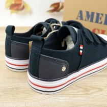 Підліткові сині кеди на трьох липучках American Club