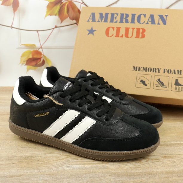 Чёрно‑белые кроссовки для подростка American Club