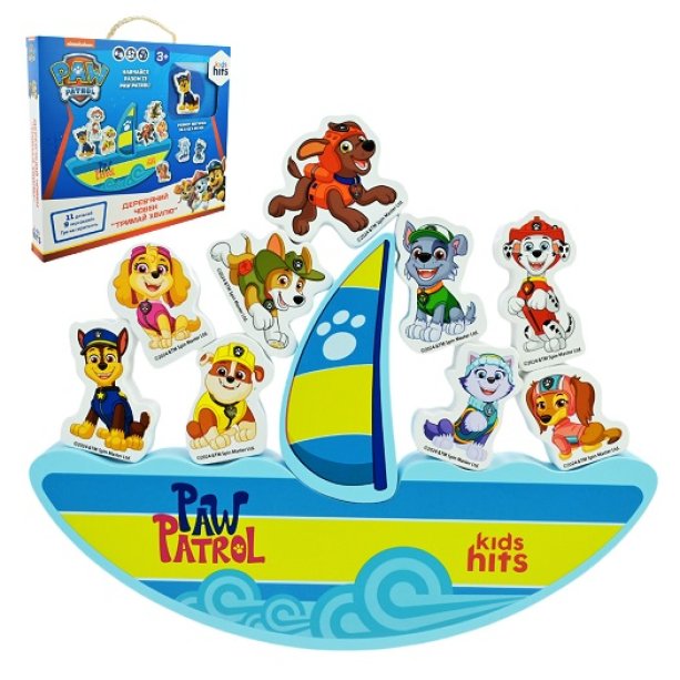 Деревянная игрушка KidsHits Paw Patrol баланс в коробка 26,5*3*23 см KMKH20/048