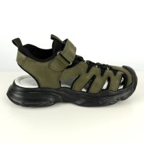 Спортивні босоніжки для хлопчика хакі з закритим носком Clibee 32-37