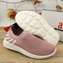 Розовые текстильные кроссовки для девочки Apawwa