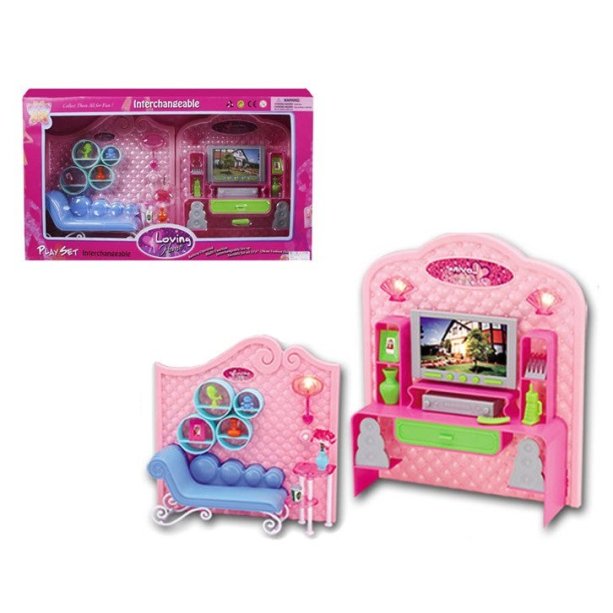 Игрушка Мебель гостинная для куклы, свет, коробка 55*10*32 см 2932