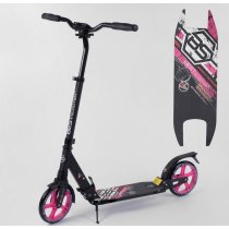 Самокат алюмінієвий Best Scooter, d коліс - 20см, колеса PU, 2 аммортизатора рожеві колеса, для дітей