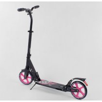 Самокат алюмінієвий Best Scooter, d коліс - 20см, колеса PU, 2 аммортизатора рожеві колеса, для дітей