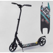Самокат алюмінієвий Best Scooter, d коліс - 20см, колеса PU, 2 аммортизатора, чорні колеса, для дітей