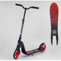 Міський двоколісний самокат Best Scooter колір червоний колеса PU - 20 см, широке велосипедне кермо, новий зажим керма