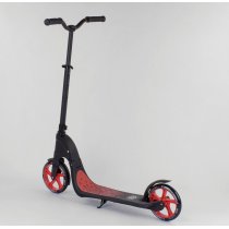 Міський двоколісний самокат Best Scooter колір червоний колеса PU - 20 см, широке велосипедне кермо, новий зажим керма