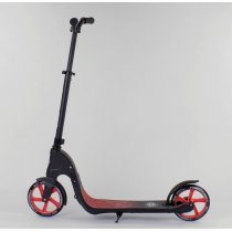 Міський двоколісний самокат Best Scooter колір червоний колеса PU - 20 см, широке велосипедне кермо, новий зажим керма