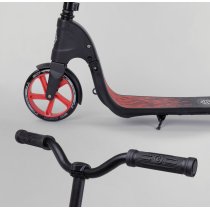 Міський двоколісний самокат Best Scooter колір червоний колеса PU - 20 см, широке велосипедне кермо, новий зажим керма