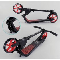 Міський двоколісний самокат Best Scooter колір червоний колеса PU - 20 см, широке велосипедне кермо, новий зажим керма