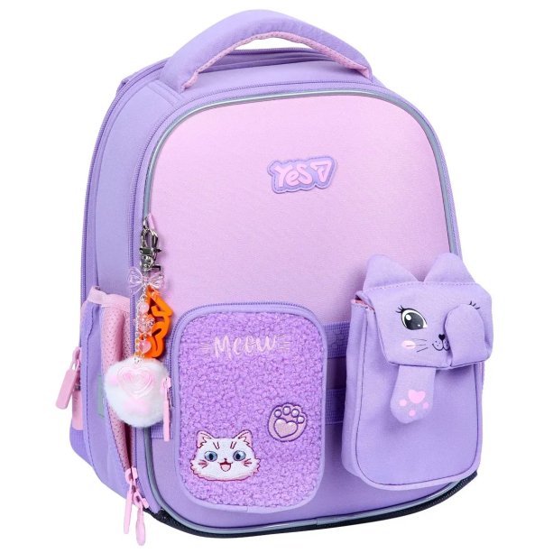 Рюкзак каркасный YES Little Kitty, школьный, для девочки, ортопедический