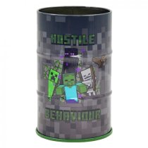 Стакан для ручек Yes Minecraft, металлический, тематический дизайн, серый