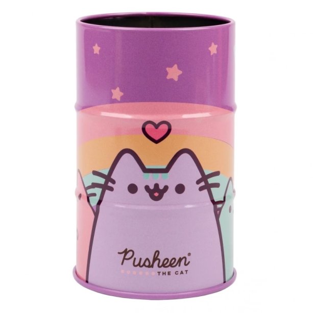 Стакан для ручек YES Pusheen, металлический, тематический дизайн