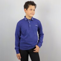 Синяя кофта поло длинный рукав для мальчика тм Blueland