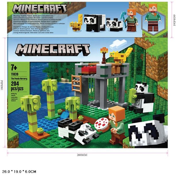 Конструктор дитячий Minecraft, 204 деталі, у коробці 26×19×6 см