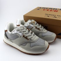 Бежевые кроссовки подростковые стельки с памятью Memory Foam American Club 36-40