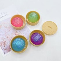 Іграшка-сквіш Bun Glitter Дамплінг, у пароварці, розмір 10 см