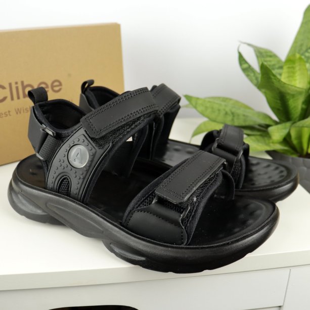 Подростковые черные босоножки мальчику Clibee 37-42
