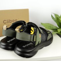Підліткові босоніжки для хлопчика Clibee хакі 37-42