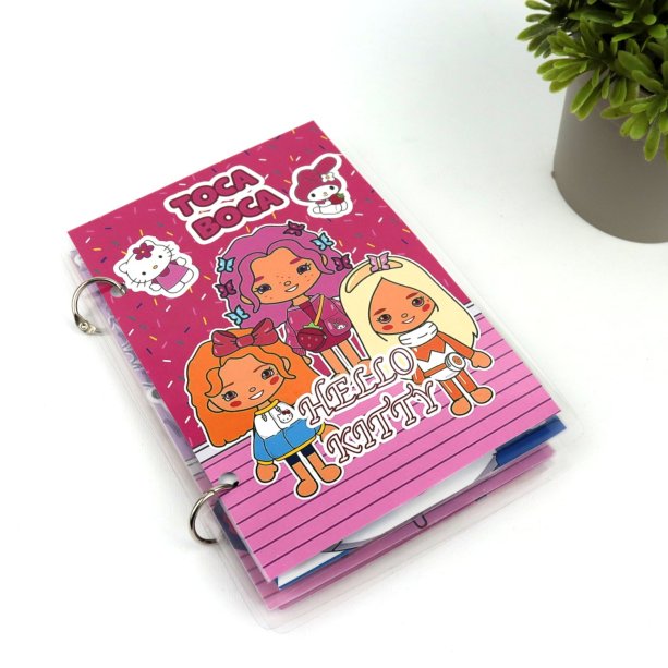 Развивающий мини-альбом на липучках Hello Kitty Хэллоу Китти, интерактивная игра-книга для девочек