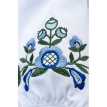 Вишиванка для дівчаток, короткий рукав блакитна вишивка