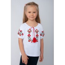Вышиванка для девочек с коротким рукавом