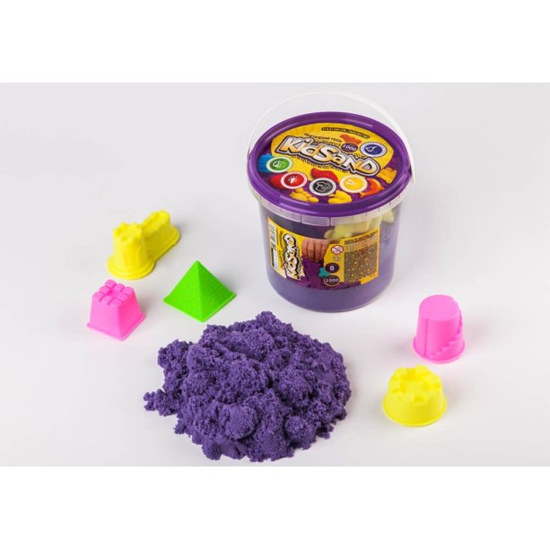 Кинетический песок KidSand в банке 1000 г тм Danko Toys KMKS-01-01