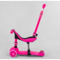 Детский самокат трансформер 3 в 1 Best Scooter со световыми колесами и амортизаторами.
