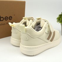 Кроссовки детские Clibee для девочки бежевые на липучке