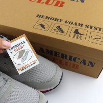 Серые мужские кроссовки с эффектом памяти Memory Foam American Club 41-44