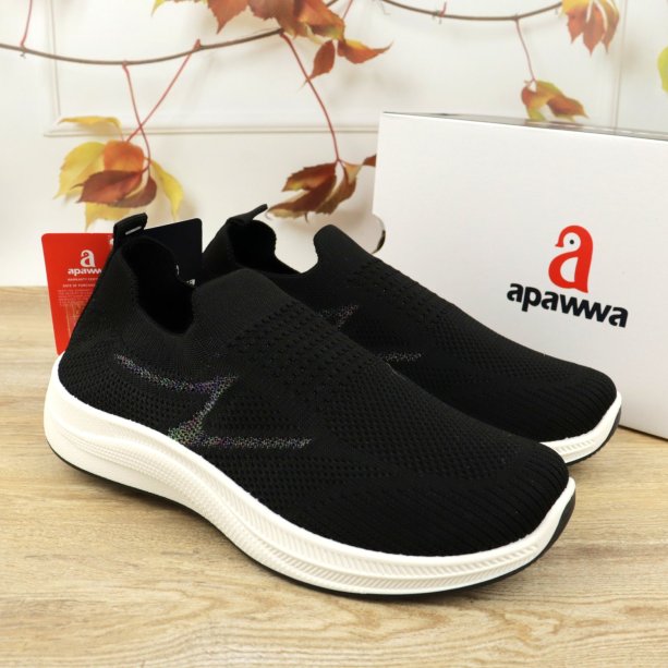 Чорні текстильні кросівки Apawwa