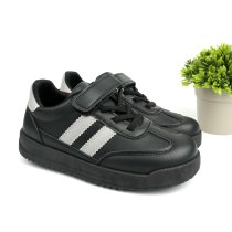 Чорні дитячі кросівки унісекс з білими смужками Tom.m