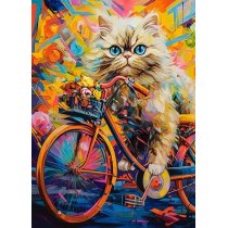 Пазл Castorland 180 элементов – Цветочная прогулка котенка, 32×23 см