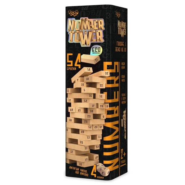 Развивающая настольная игра Number Tower Дженга KMNT-01U